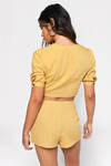 Remind Me Of You Crop Top - Yellow