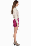 Illuminate The Sky Floral Mini Skirt - Berry