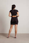 Bring It Floral Cutout Mini Dress - Black