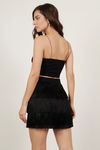 Delilah Tiered Mini Skirt - Black