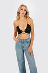 Looking Lost Crop Top - Black