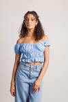 Celia Crop Top - Blue