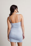 Fruit Sandos Gingham Bodycon Mini Dress - Blue