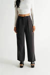 Archer Charcoal Grey Wide Leg Pants