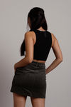 Stay Low Key Corduroy Mini Skirt - Dark Green