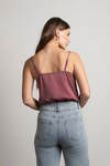 Fortune Cowl Neck Bodysuit - Dusty Rose