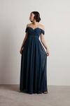 Adrienne Off The Shoulder Sweetheart Maxi Dress - Emerald