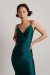 Ariella Backless Mermaid Maxi Dress - Emerald