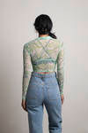 Put On The Pressure Crop Top - Green