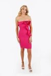 Cello Strapless Bodycon Midi Dress - Hot Pink
