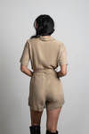 Expedition Collared Romper - Khaki