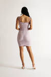 Aura Floral Ribbed Dress - Lavender