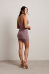 Vaea Cross Back Bodycon Mini Dress - Mauve