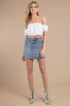 Pistola Sierra Studded Mini Skirt - Medium Wash