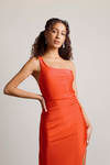 Nights Like This Open Back High Slit Maxi Dress - Red