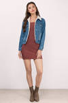 Natasha Off The Shoulder Bodycon Mini Dress - Rust