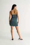Kimmy Cowl Neck Wrap Mini Dress - Teal