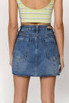 Gidley Denim Mini Skirt - Vintage Wash