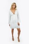 Carmilla Lace Bell Sleeve Mini Dress - White