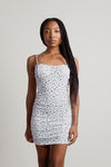 Just Peachy Floral Bustier Mini Dress - White