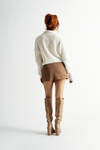 Keep It Flirty Mock Neck Sweater - White