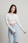 Tamago Crop Top - White
