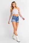 Ziggy Stardust Crop Top - White
