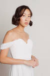 Adrienne Off The Shoulder Sweetheart Maxi Dress - Ivory